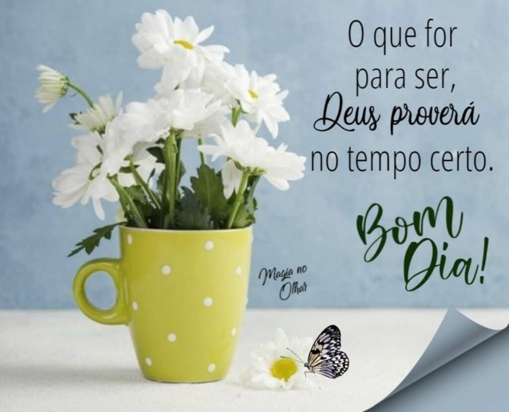 O que for para ser, Deus proverá no tempo certo. Bom Dia!