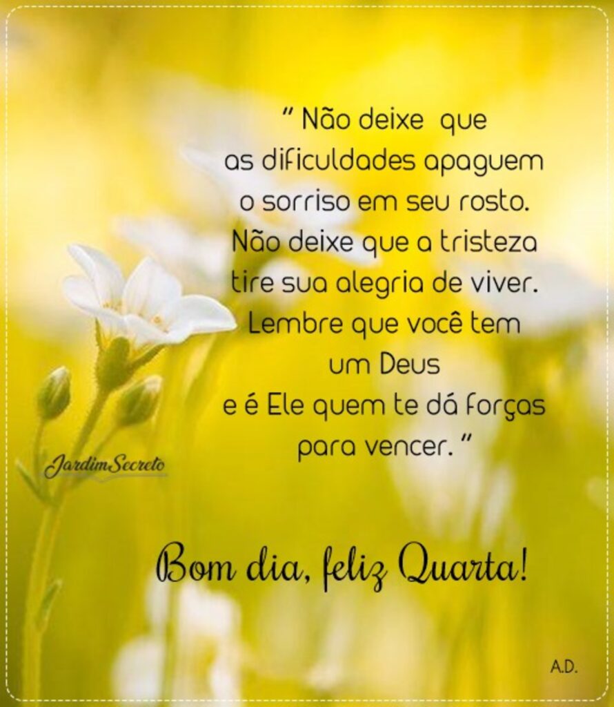 Bom dia, feliz Quarta!