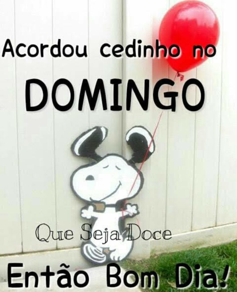 Bom Dia Domingo Snoopy