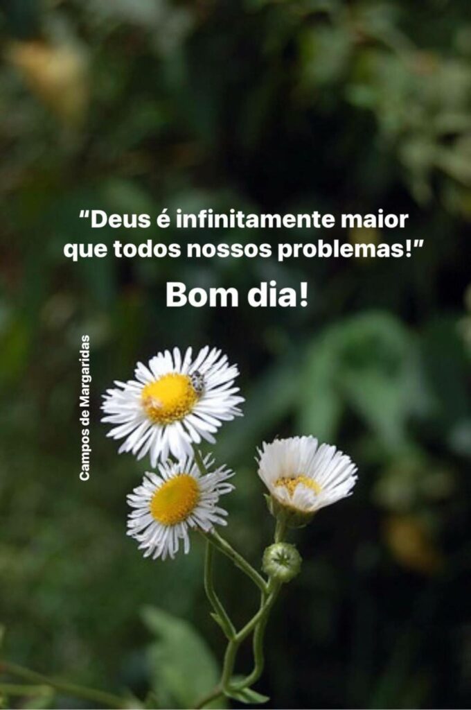 "Deus é infinitamente maior que todos nossos problemas!" Bom dia!