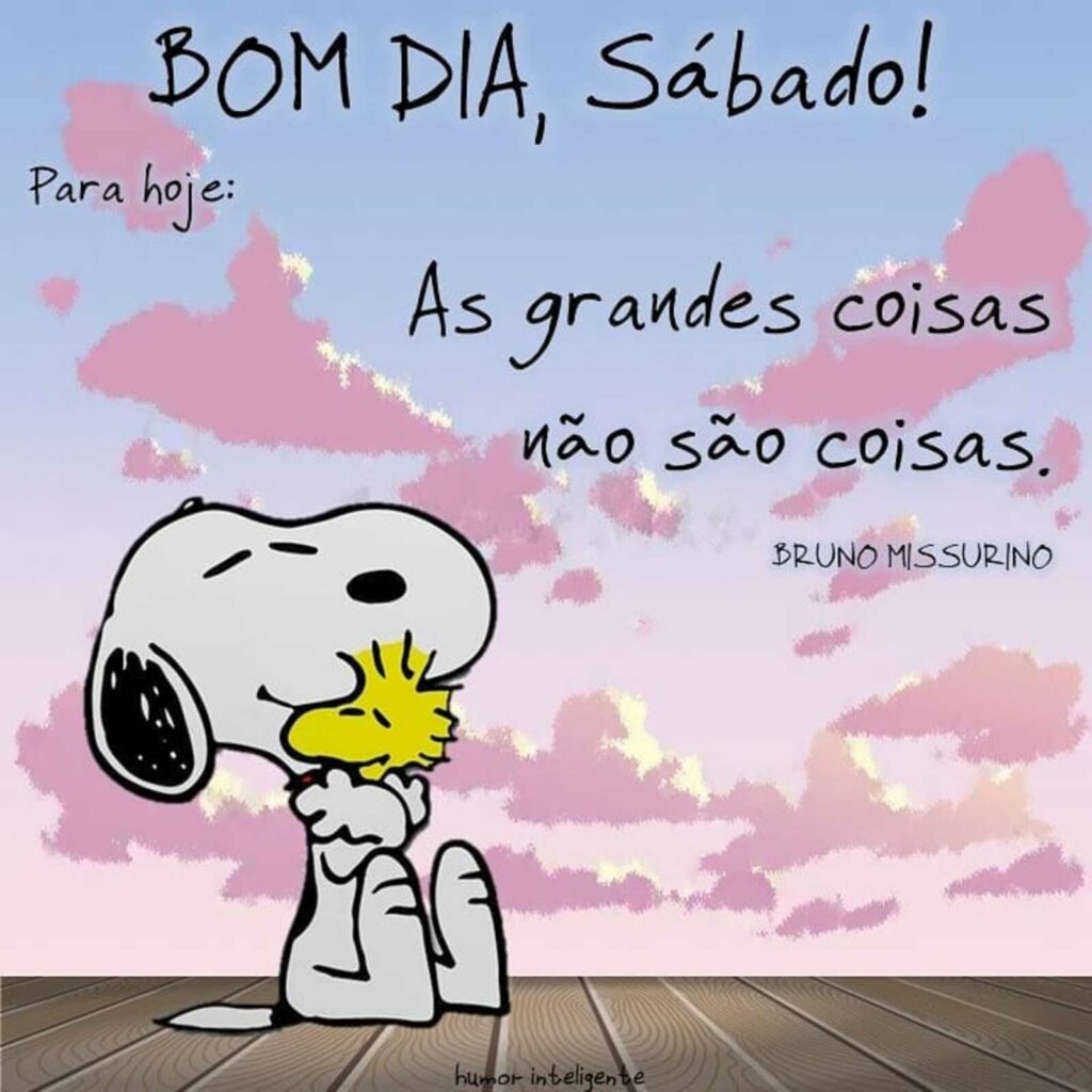 bom dia feliz sábado com Snoopy