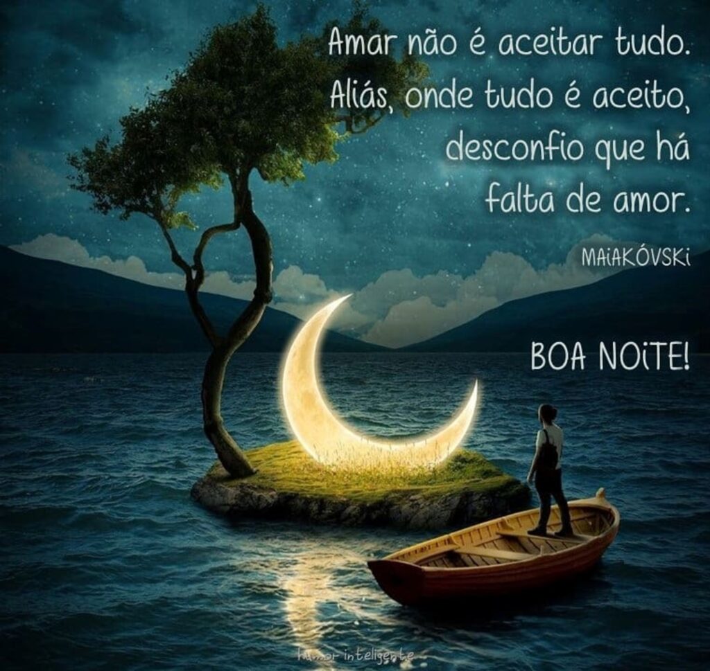 Amar não é aceitar tudo. Aliás, onde tudo é aceito, desconfio que há falta de amor. BOA NOITE! 🌙