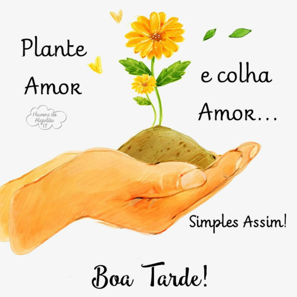 Plante amor e colha amor... Simples Assim !! Boa Tarde!