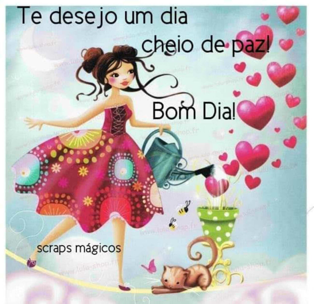 Te desejo um dia cheio de paz! Bom Dia! (Scraps mágicos)