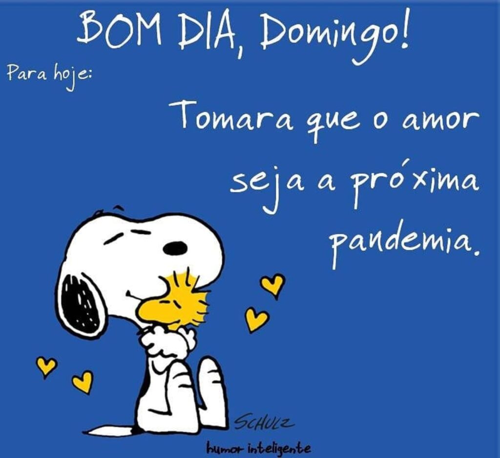 bom dia feliz domingo Snoopy