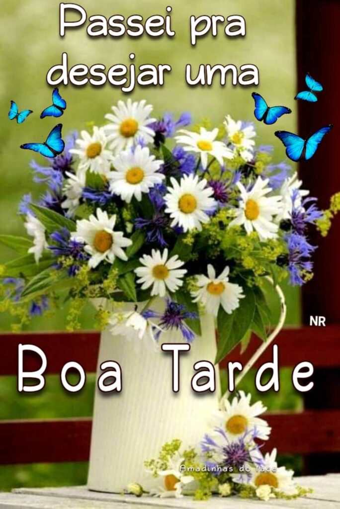 boa tarde com flores