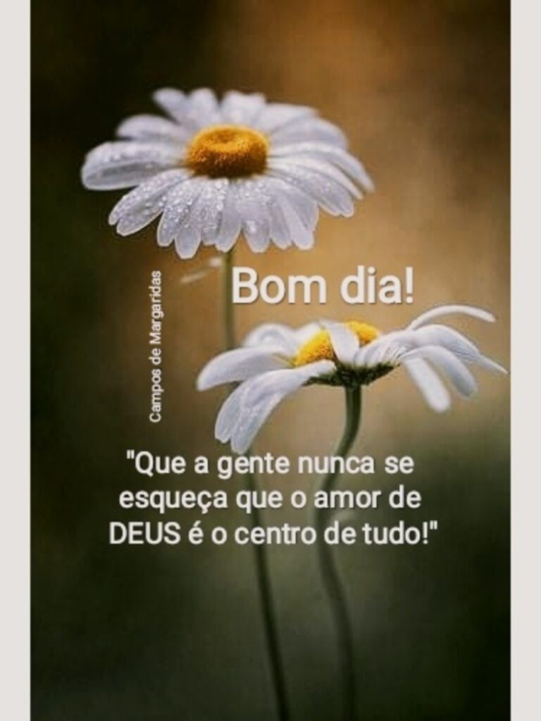 Bom dia! "Que a gente nunca se esqueça que o amor de DEUS é o centro de tudo!"