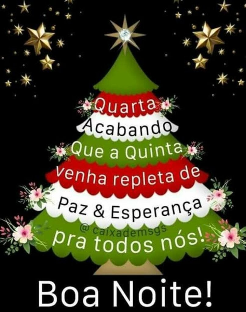 Boa Noite com árvore de Natal