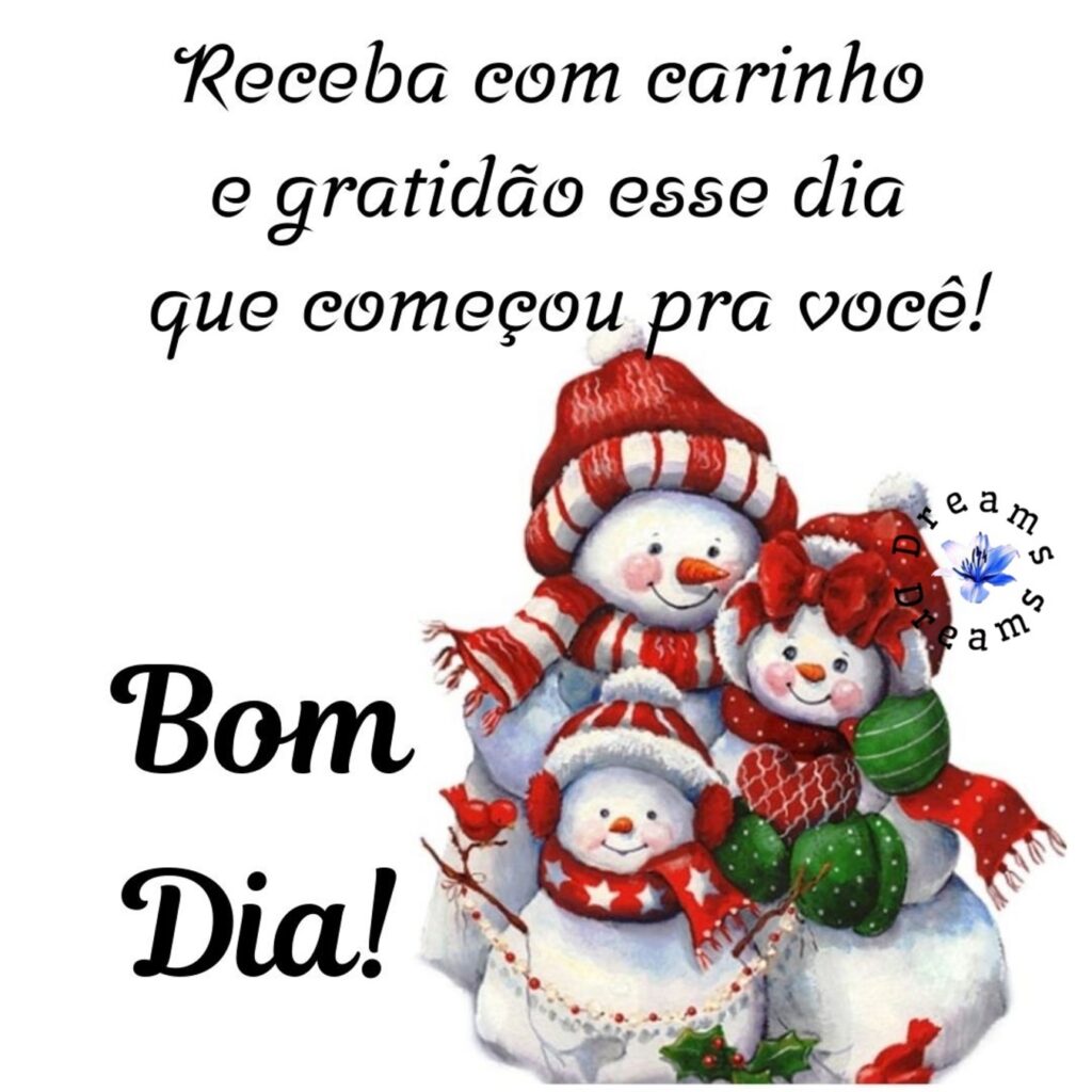 Bom Dia com boneco de neve